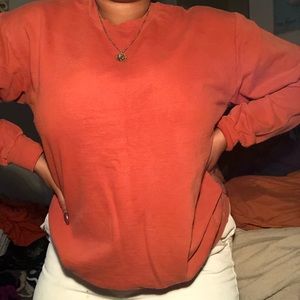 American Apparel Burnt Orange Crew Neck